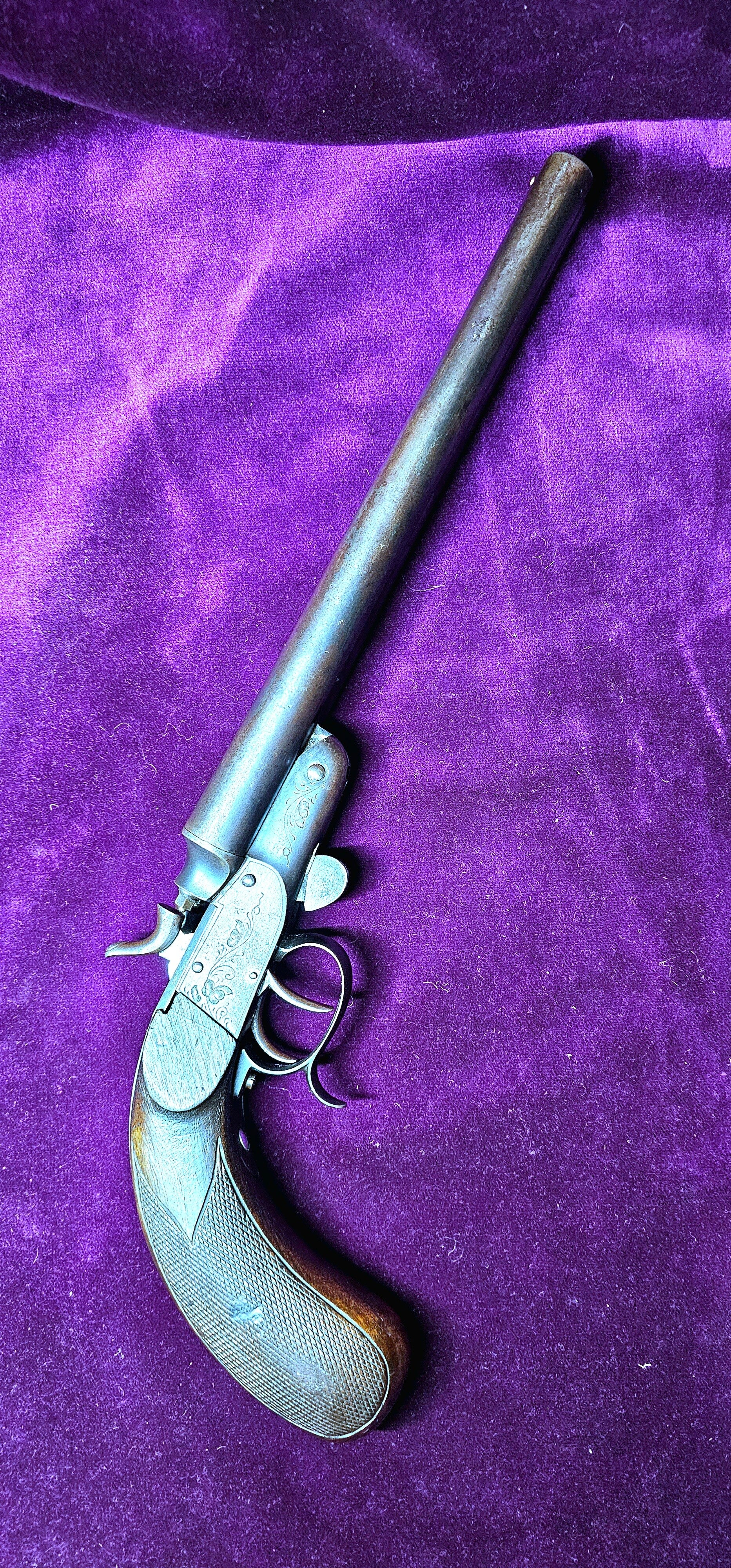 Énorme pistolet de vénerie - Charles Clément, Liège (1880-1890) - Calibre 32-65 - Catégorie D