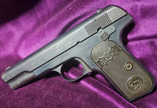 Pistolet Colt 1903 Pocket Hammerless calibre 7,65 Browning – Fabrication 1905 - USA - catégorie B