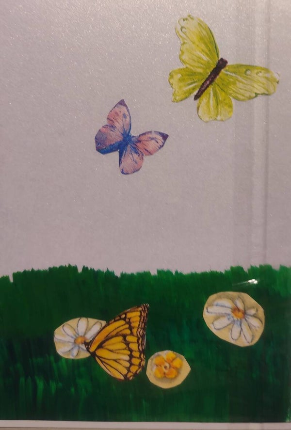 Karte aus Servietten Technik