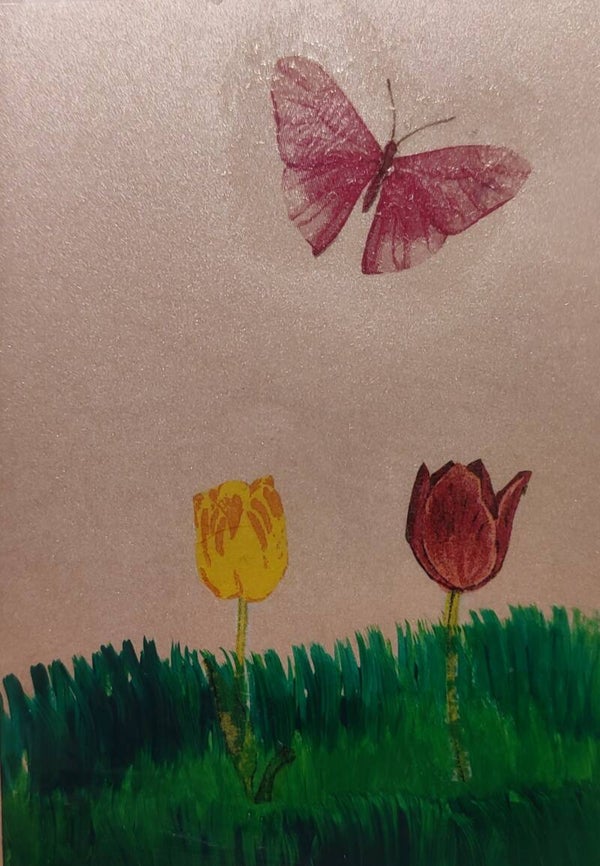 Karte aus Servietten Technik