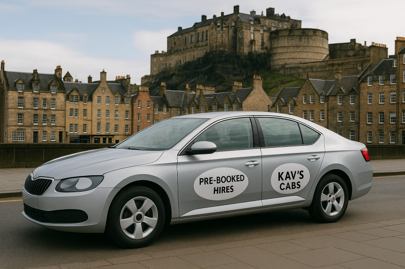 Edinburgh taxis from Kay’s Cabs – 24/7 pre-booked private hire