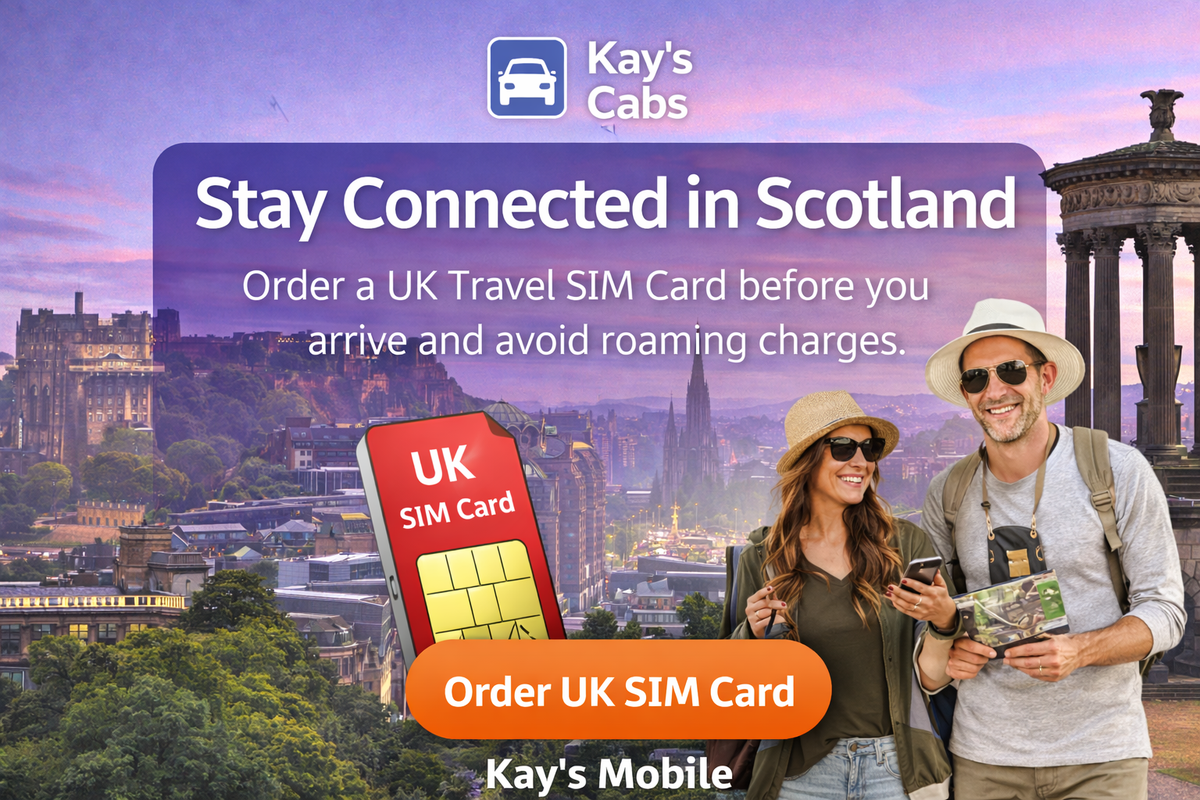 UK Travel SIM Card Scotland | Kay’s Mobile by Kay’s Cabs