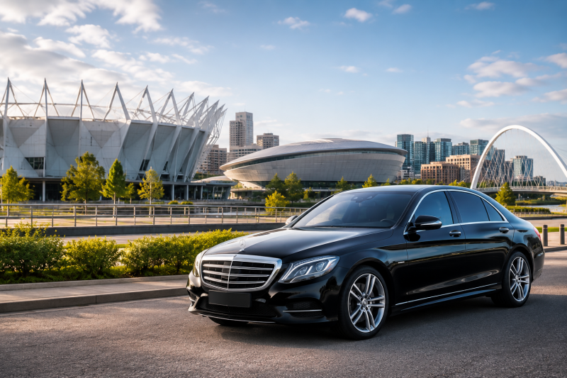 Private hire vehicle providing Commonwealth Games transport across Scotland