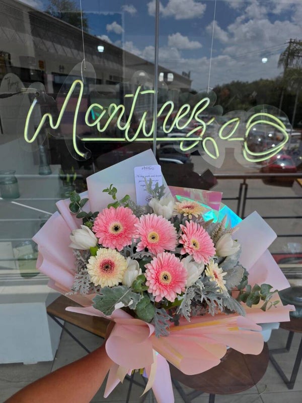 Ramo coreano de gerberas pink