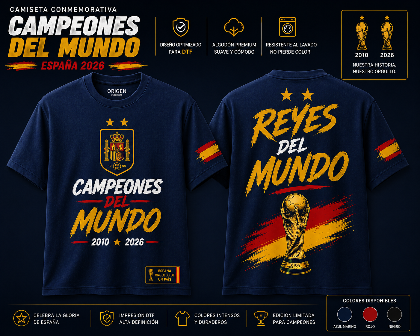 Camiseta Campeones del Mundo