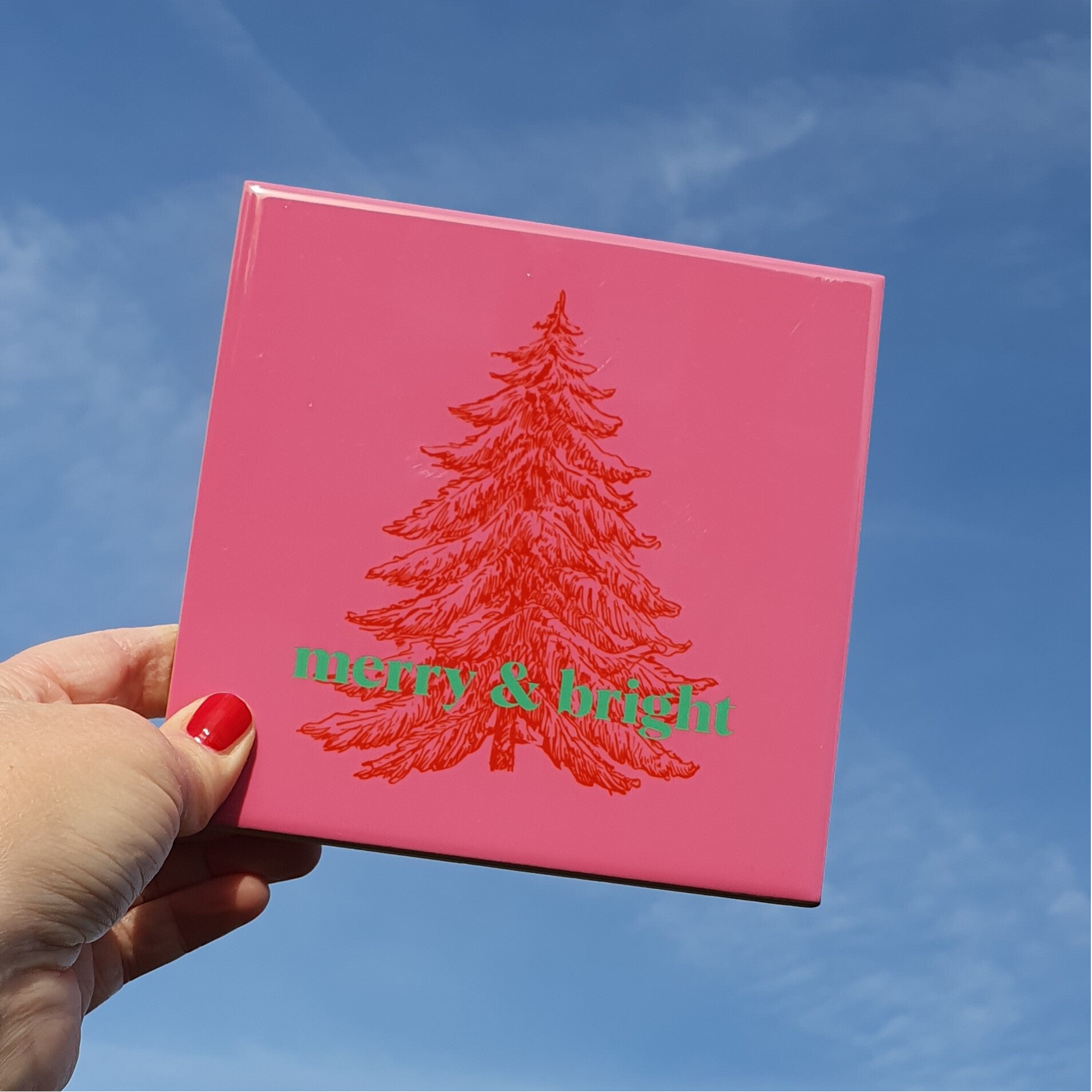 TEGELTJE 15x15cm merry & bright 2