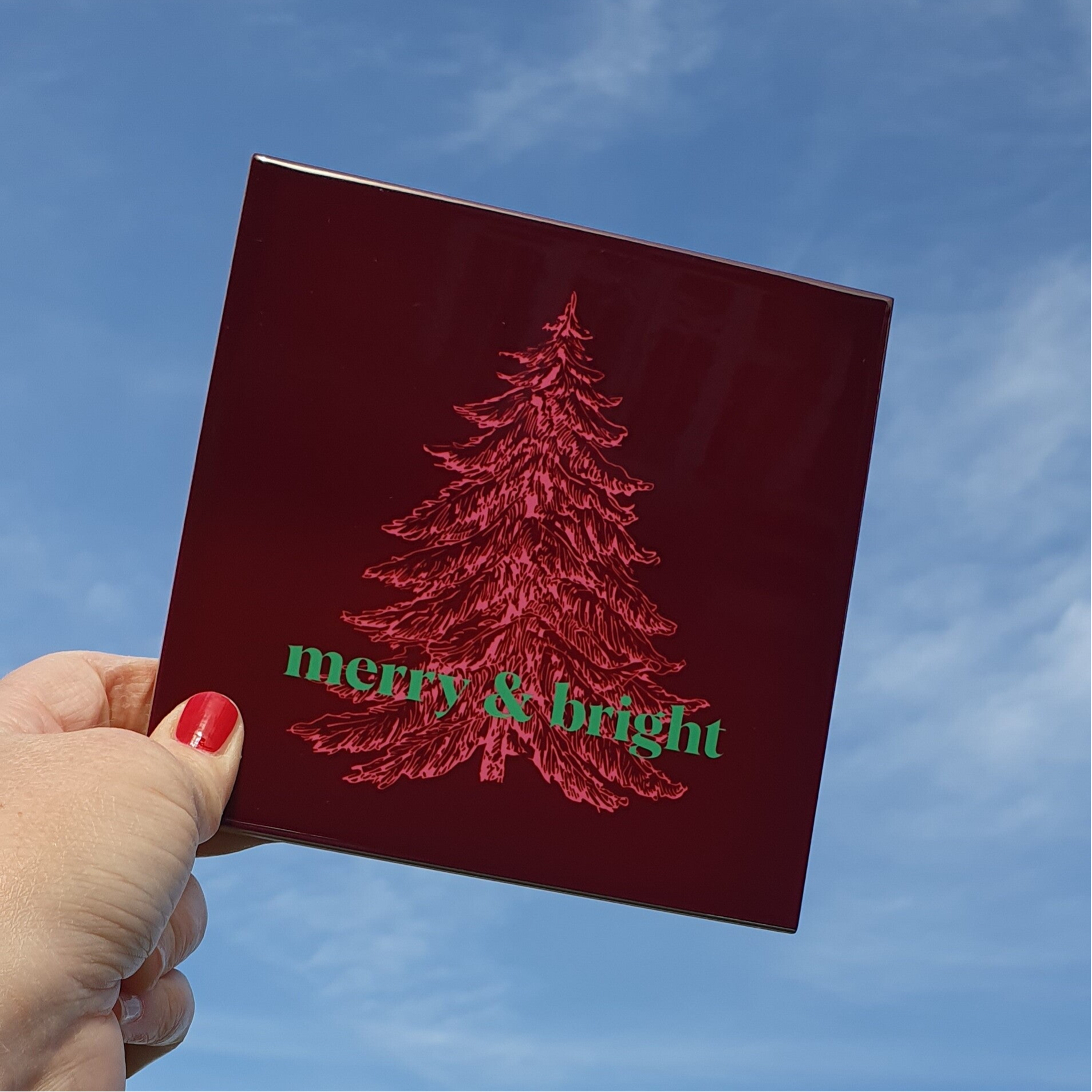 TEGELTJE 15x15cm merry & bright 1