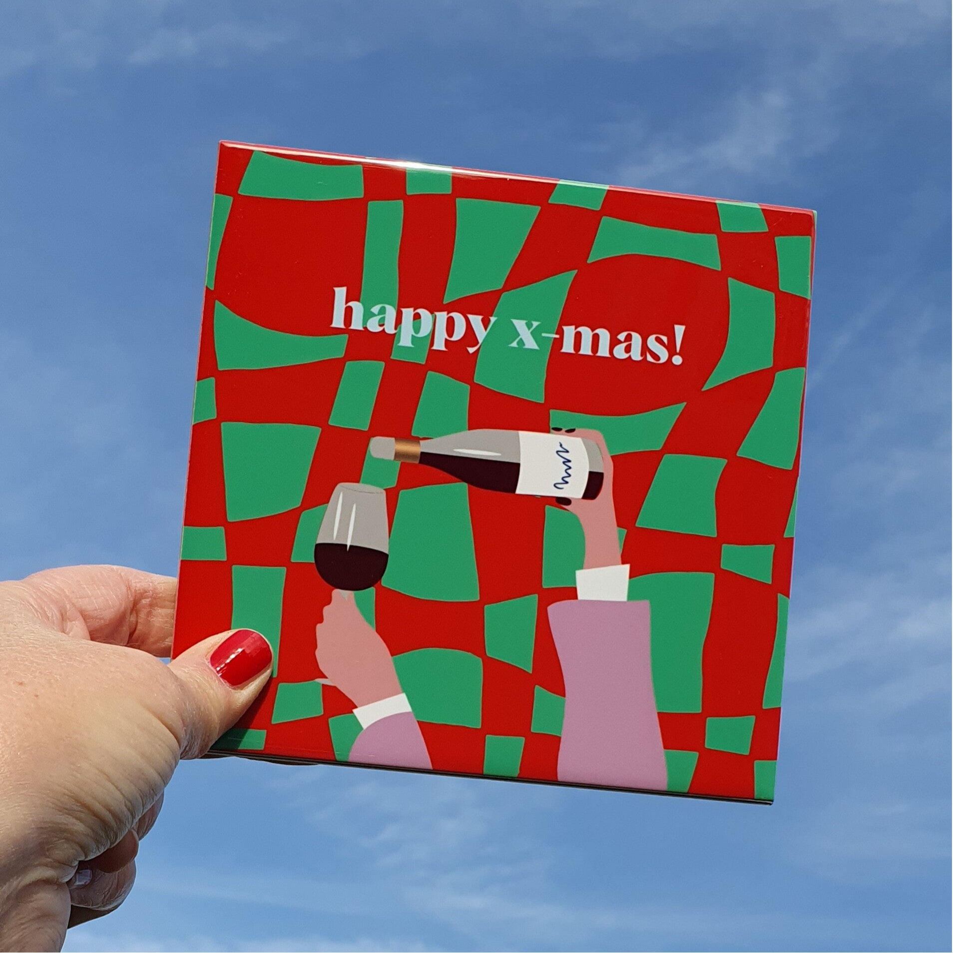 TEGELTJE 15x15cm HAPPY x-mas!