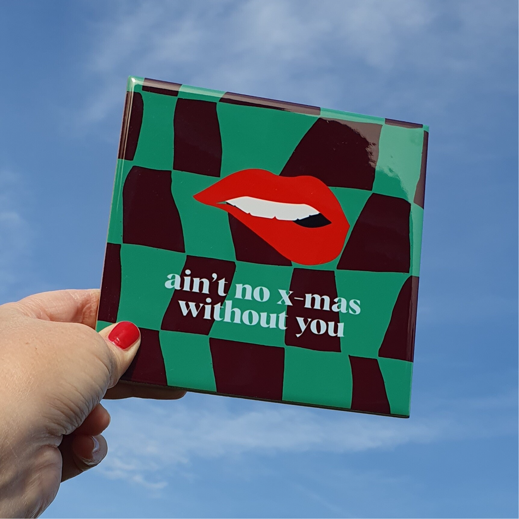 TEGELTJE 15x15cm ain't no x-mas without you