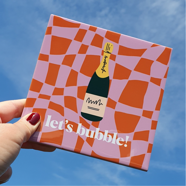 TEGELTJE 15x15cm let's bubble
