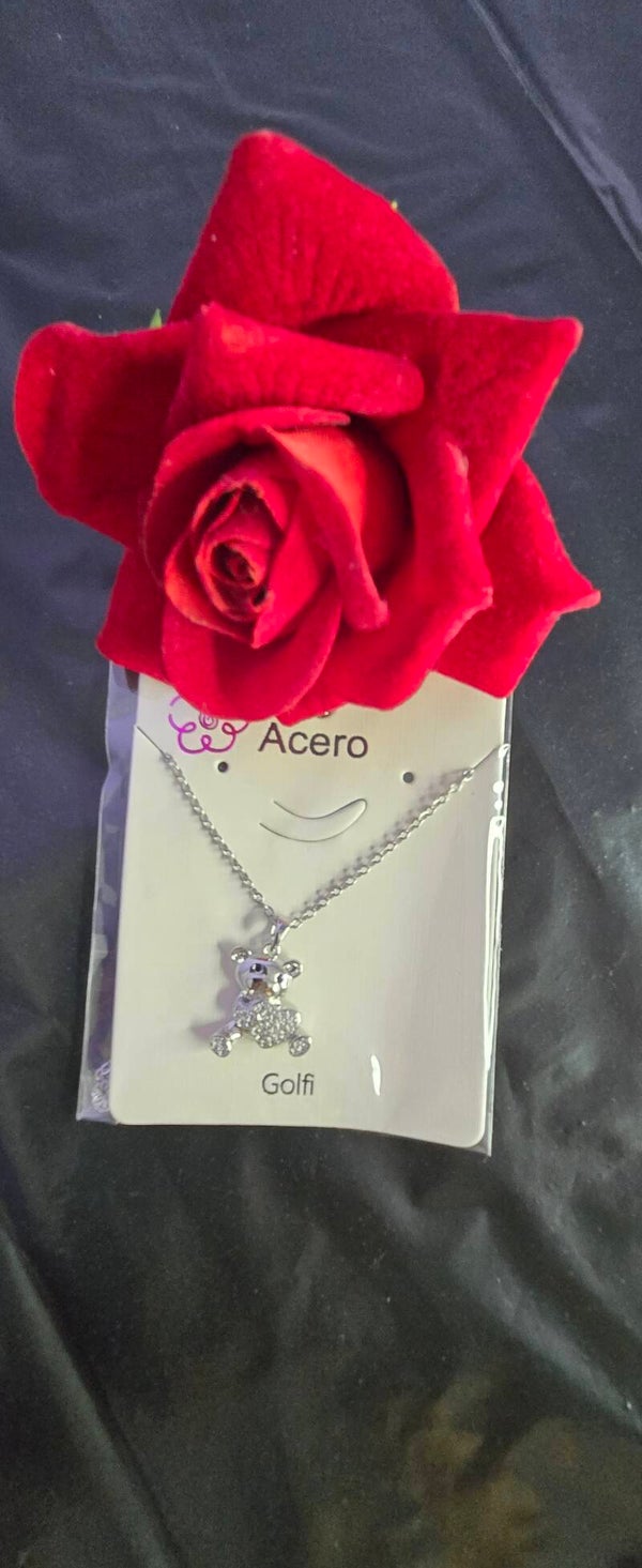 Collier ourson strass