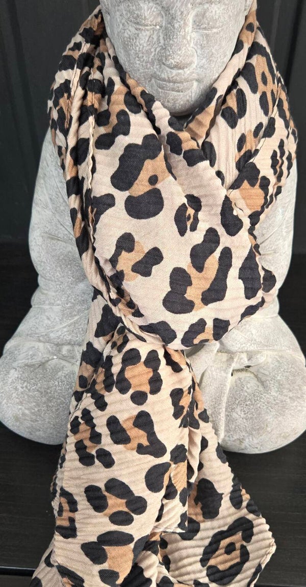Foulard gaufrée léopard