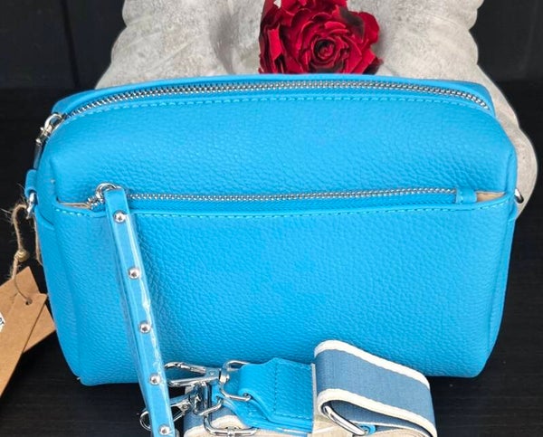 Sac style pochette turquoise