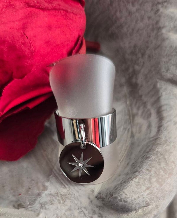 Bague étoiles acier inoxydable