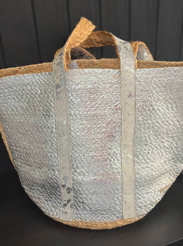 Grand Sac tendance cordage argenté