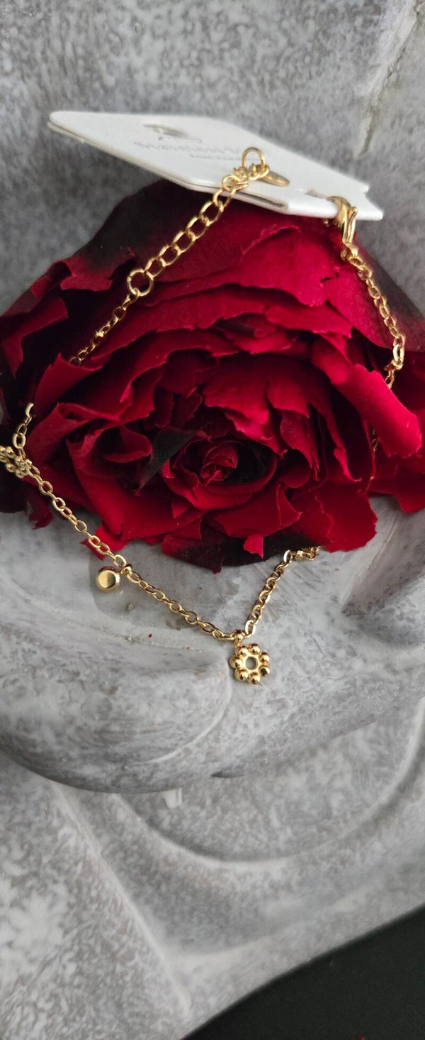 Bracelet fleurs acier inoxydable