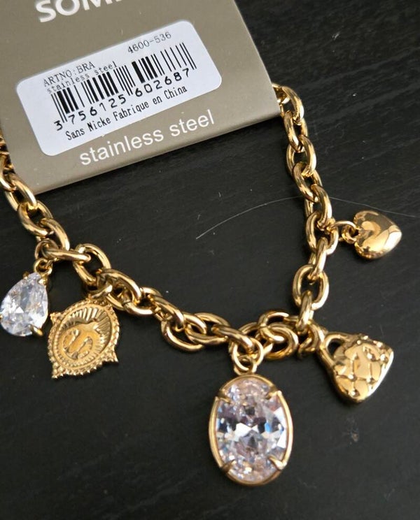 Bracelet breloques et cristal