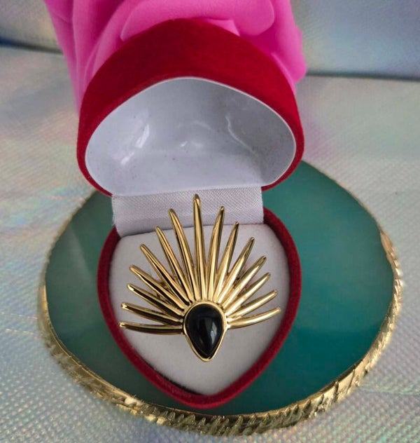 Bague motifs tendance doré