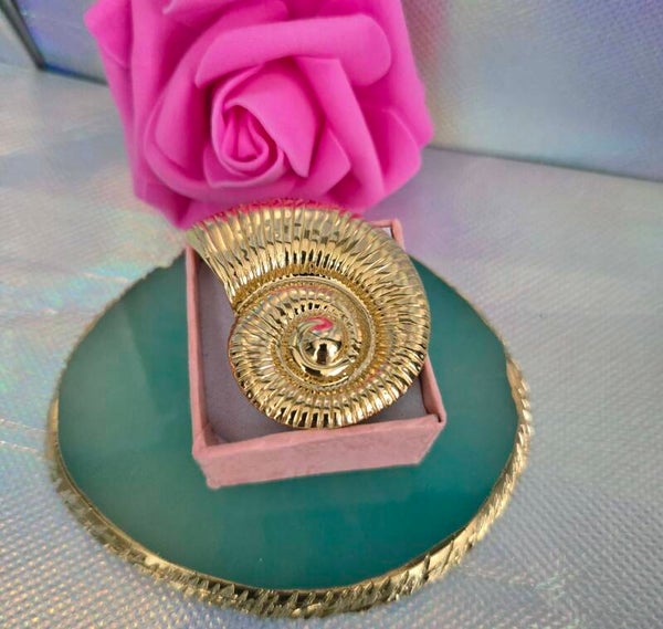 Bague coquillage acier inoxydable