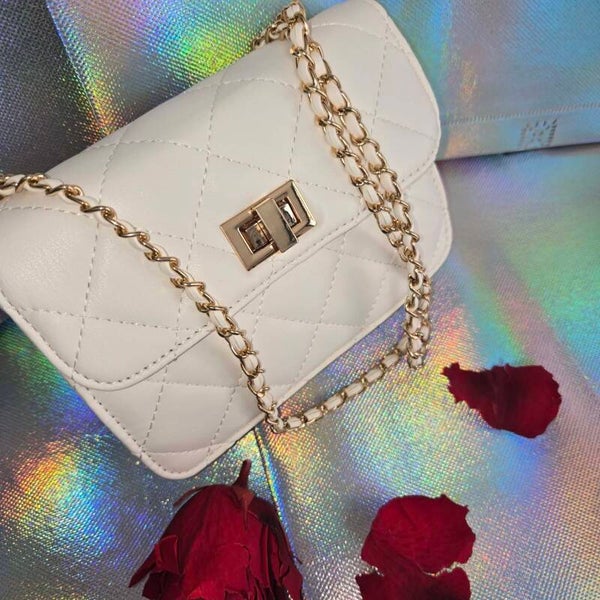 Sac matelassés blanc chic