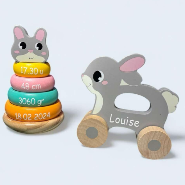 Geboorte stapelblokken set