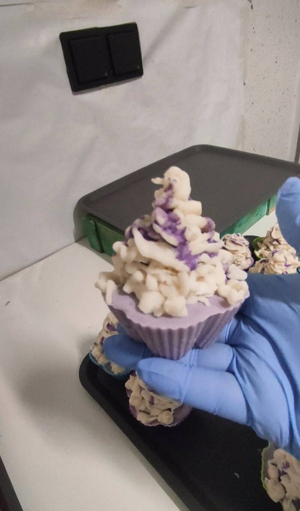 Lavendel zeep-cup cake
