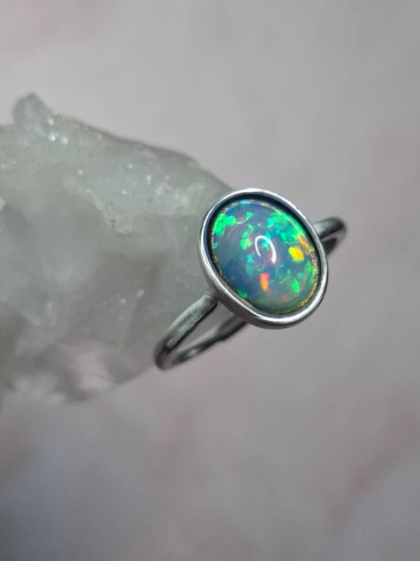 Bague ajustable s925 10x8mm éthiopienne véritable