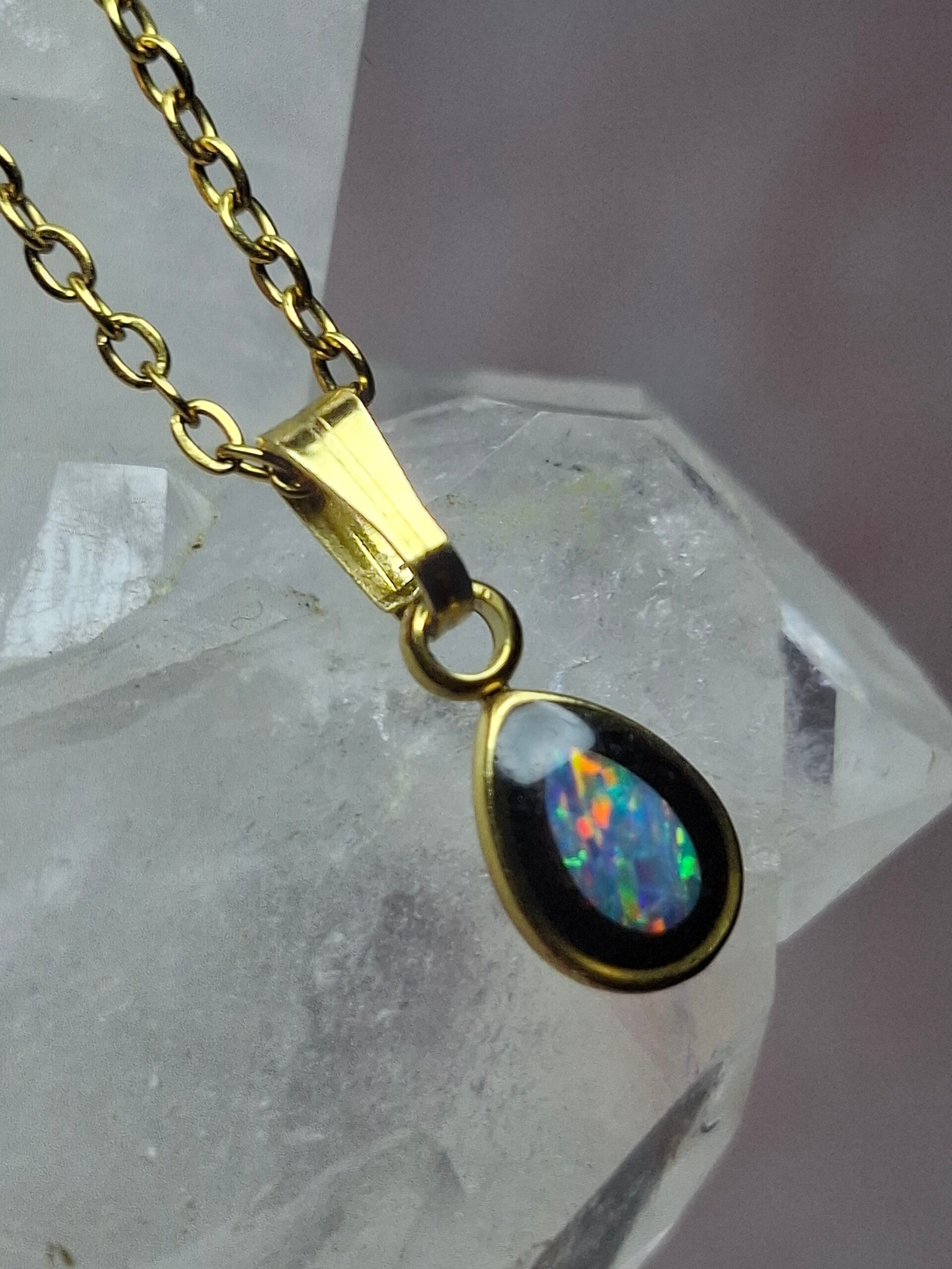 Pendentif opale australienne véritable multi 🔥