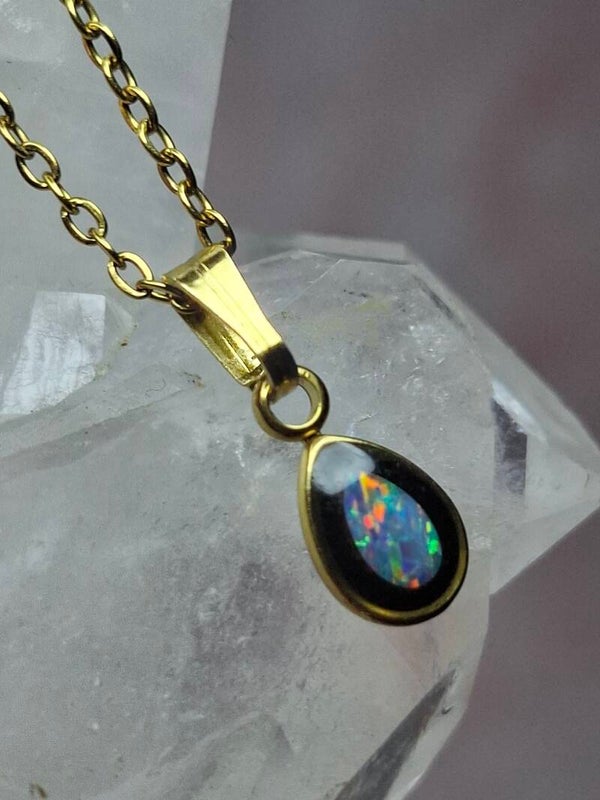 Pendentif opale australienne véritable multi 🔥
