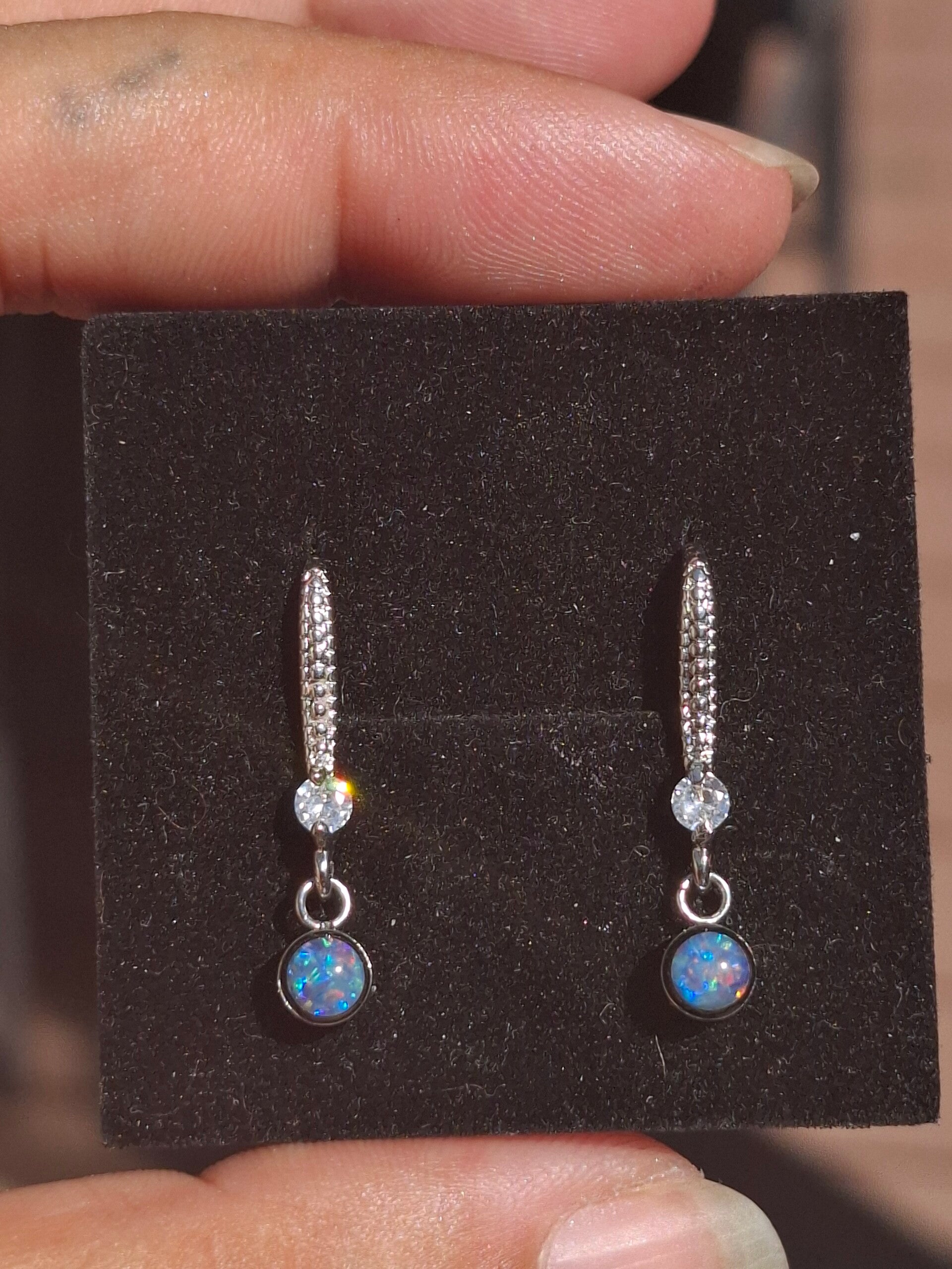 Boucles d'oreilles opale boulder australienne véritable