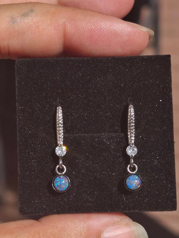 Boucles d'oreilles opale boulder australienne véritable