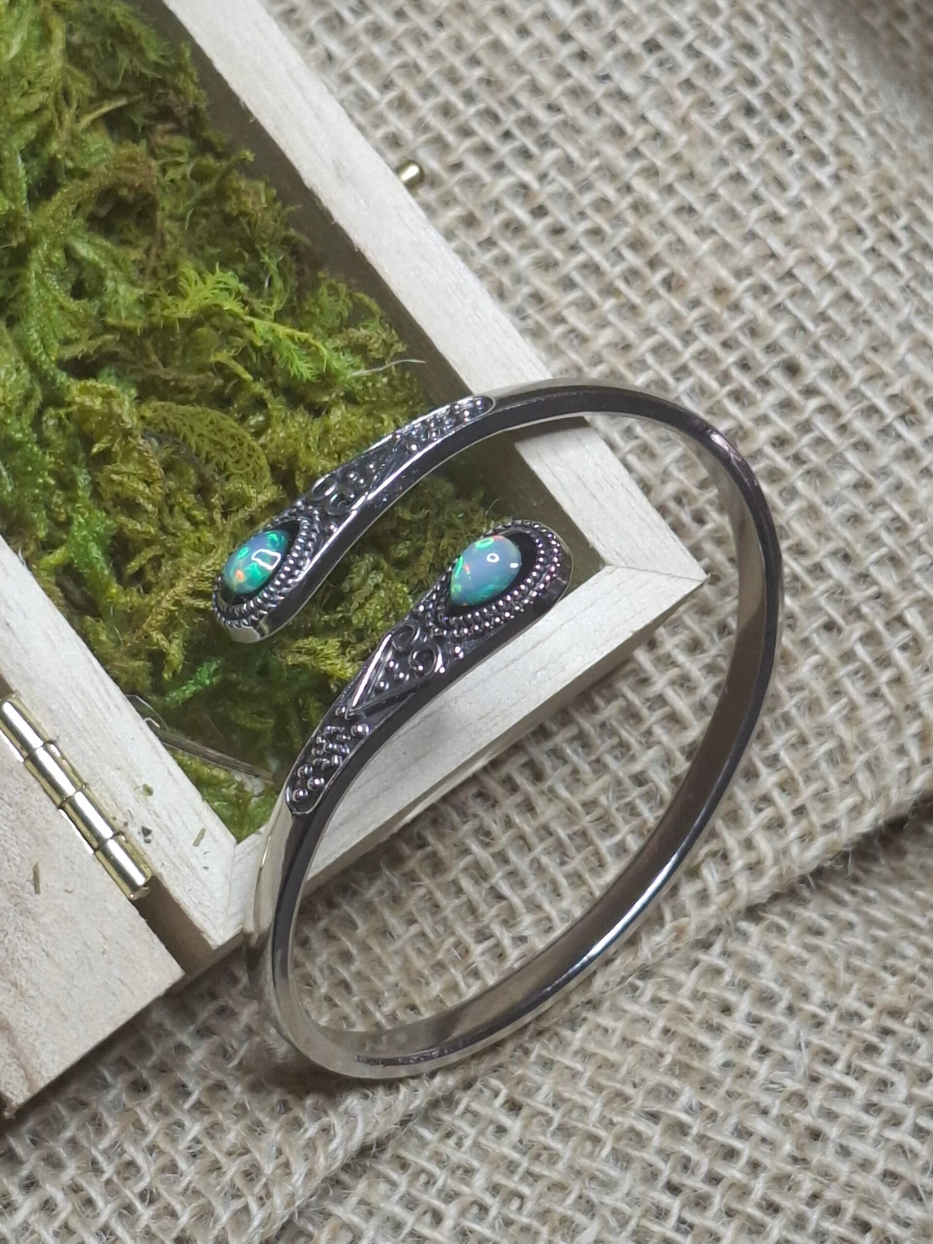 Bracelet opale éthiopienne