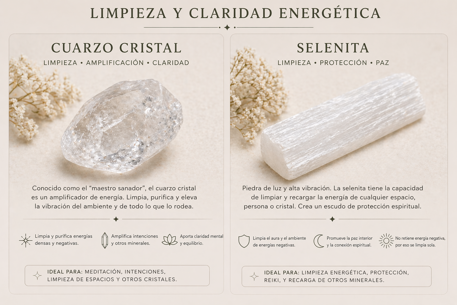 amuleto en mineral limpieza