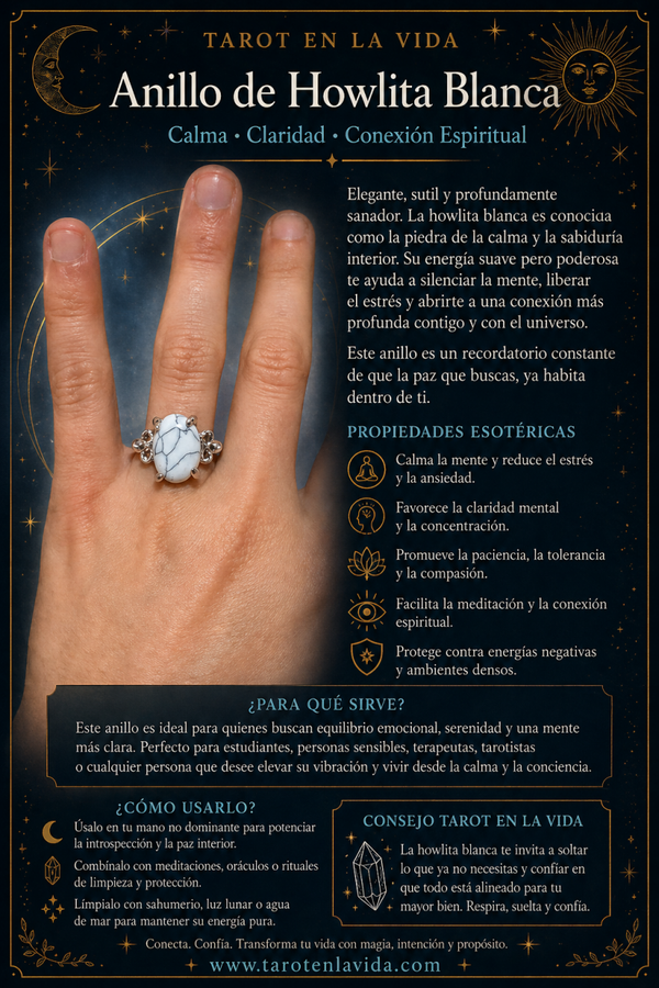 Amuleto de howlita blanca