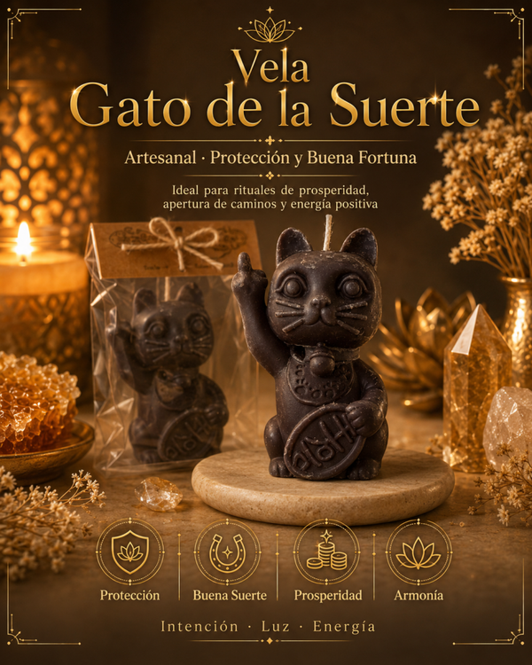 Vela gato de la suerte
