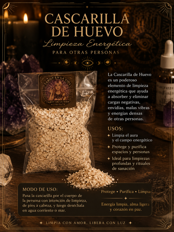 Cascarilla para limpiar energia