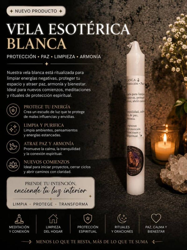 vela de ritual blanca