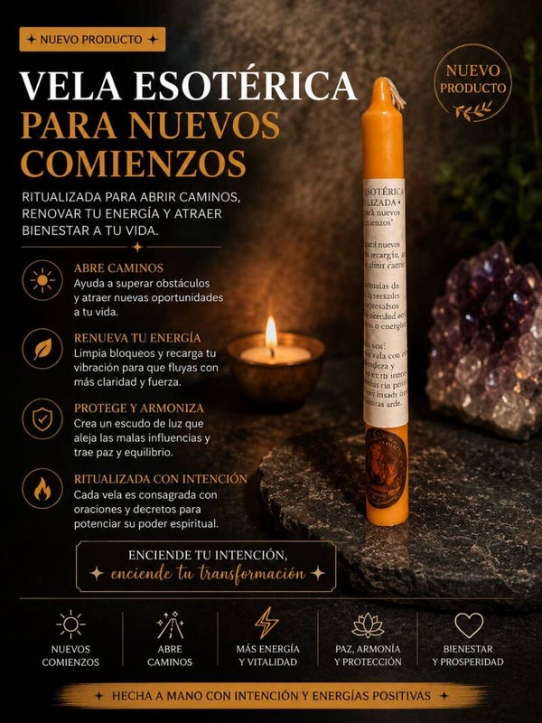 vela  de ritual naranja