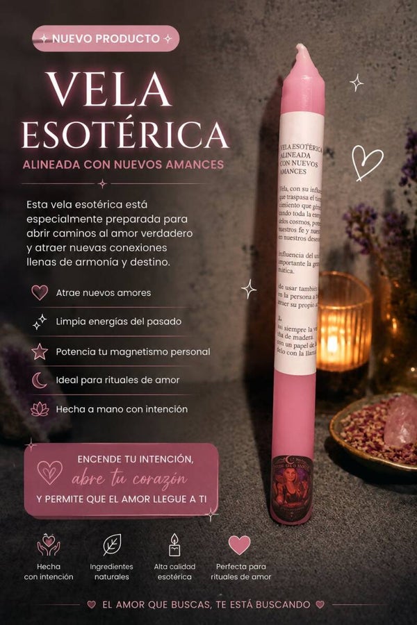 vela de ritual rosa