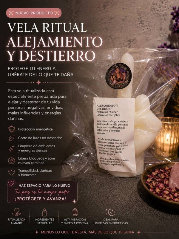 Vela de ritual Destierro
