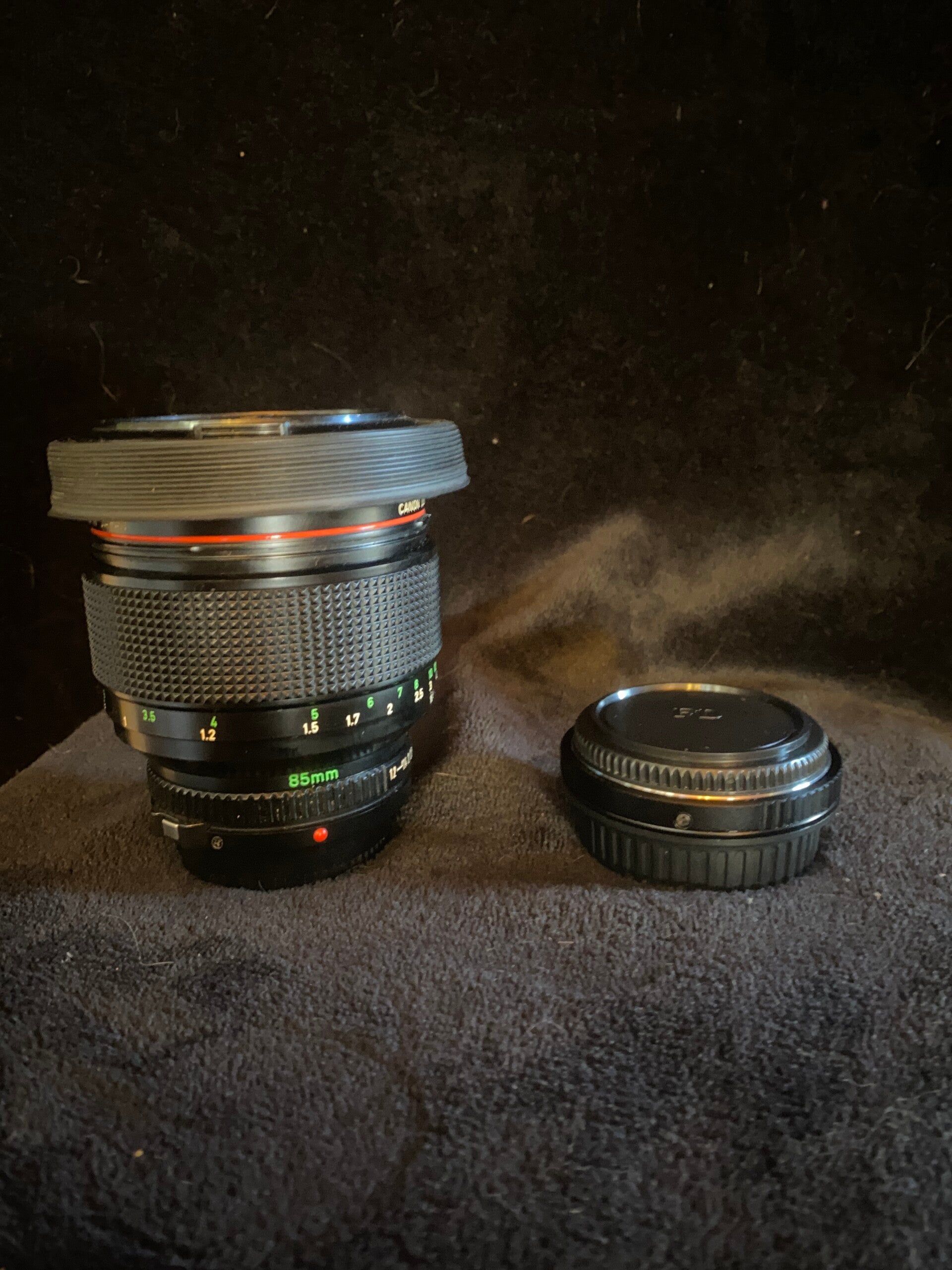 Canon FD 85mm f/1.2 L Prime Lens with FD to EF Adapter