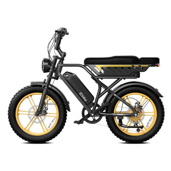 TST R9 Full-Suspension Moped Style Electric Bike | 1500W Peak Motor | Up to 130 Miles