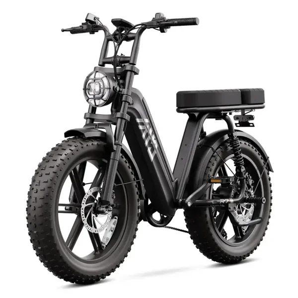 TST R7 Moped Style 1500W Full Suspension Electric Cargo Bike