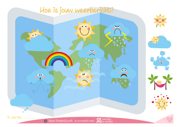 A5 Weerkaart set van 10 stuks