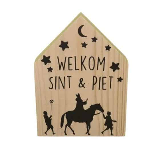 Sinterklaas huisje 'Welkom sint & piet'