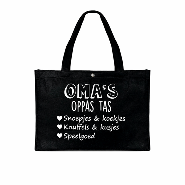 Vilten tas groot 'oma's oppas tas'