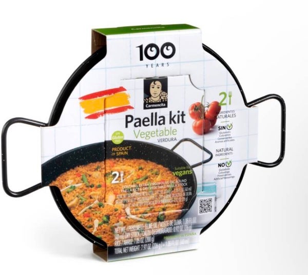 Carmencita vegetable paella kit with enamelled pan 2 servings