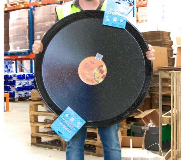 80 cm enamelled paella pan!