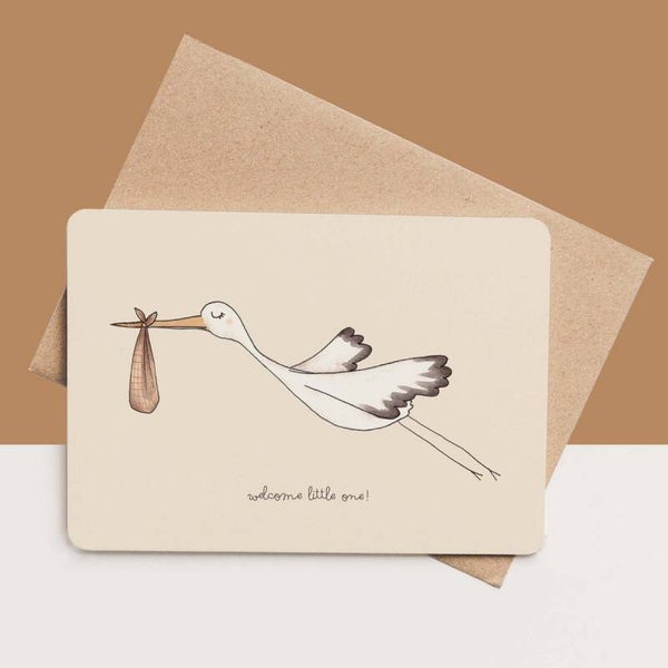carte + enveloppe - Cigogne
