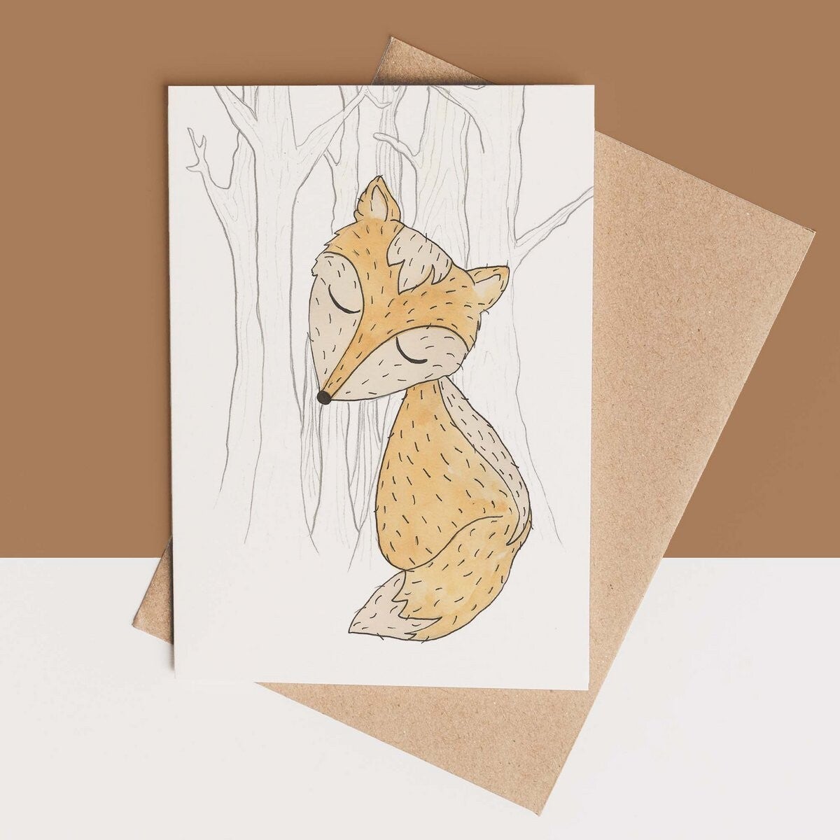 carte + enveloppe - renard